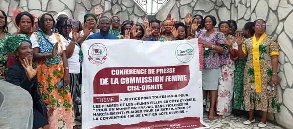 Côte d’Ivoire, la CISL-DIGNITÉ hausse le ton : « Ratifier la C190 pour protéger la dignité des travailleurs »
