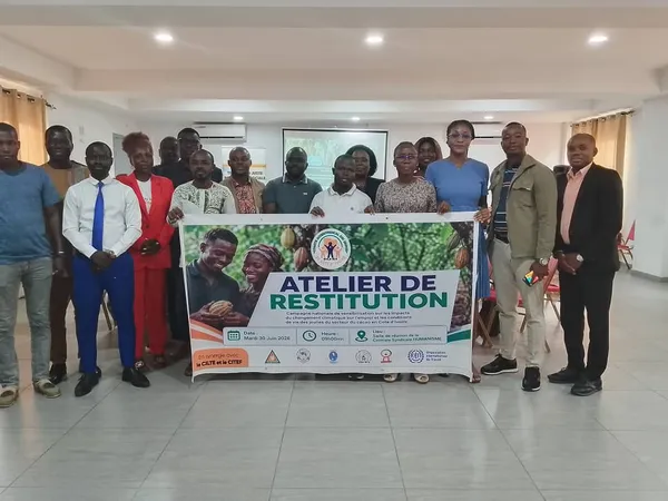 Cacao de Côte d’Ivoire : 8 000 jeunes sensibilisés sur le climat par le CIJ-CI