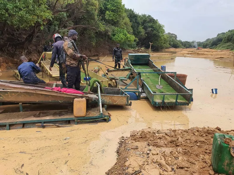 Orpaillage clandestin, Opération de l'Escadron de Tengrela le 21 avril 2024 sur un site à M'basso, dans la sous-préfecture de