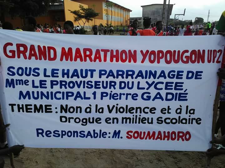 Campagne de sensibilisation sur la drogue et la violence, à Yopougon