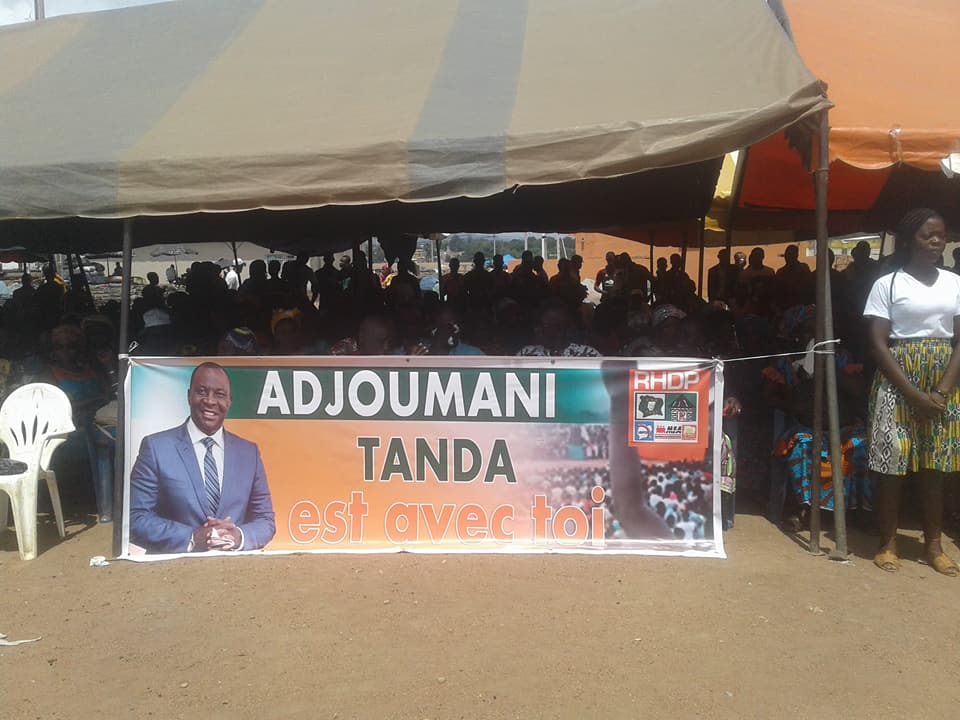 Kobenan Kouassi Adjoumani a tenu à marquer son territoire à travers ce metting
