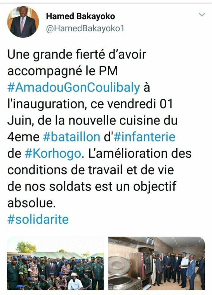Le tweet "fier" d'Hamed Bakayoko