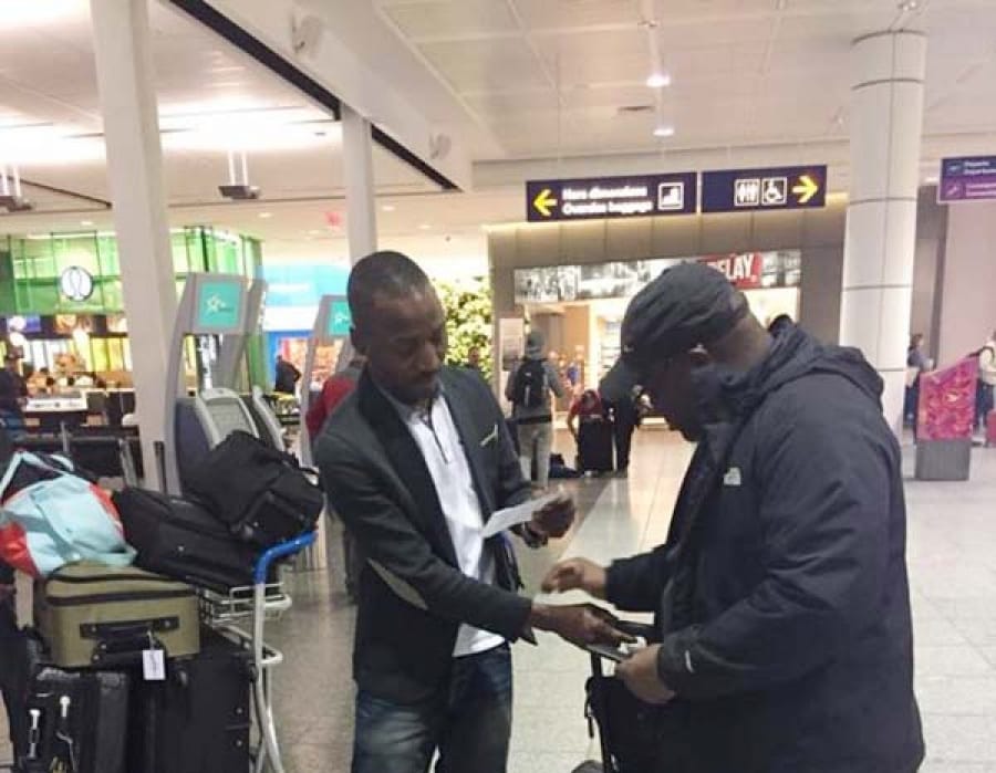 Martial Ahipeaud et Serge Koffi, deux anciens secrétaires généraux de la Fesci, aux etats-Unis