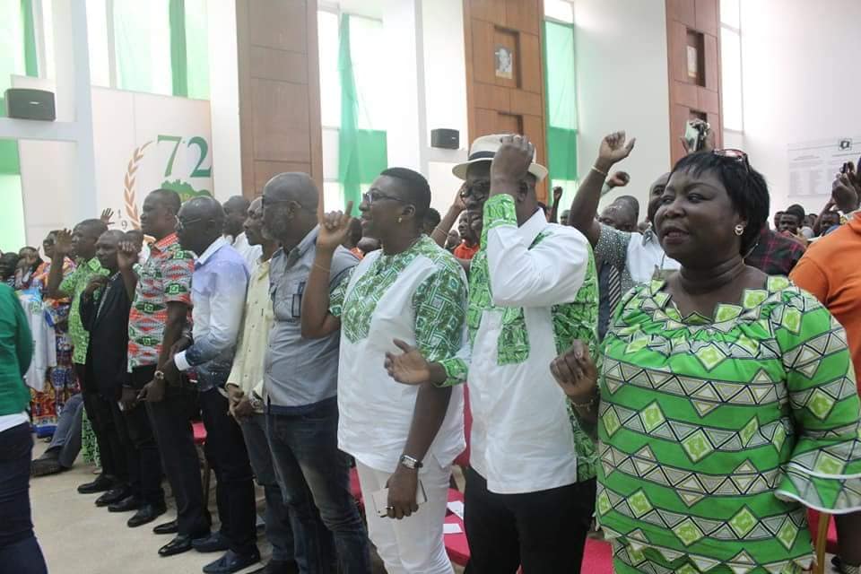Maurice Kakou Guikahué a animé la conférence de presse, ce dimanche 22 juillet 2018, dans une salle totalement acquise à sa cause