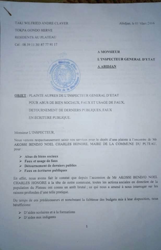 fac similé de la "preuve" éventée par des milieux RDR, sur les réseaux sociaux
