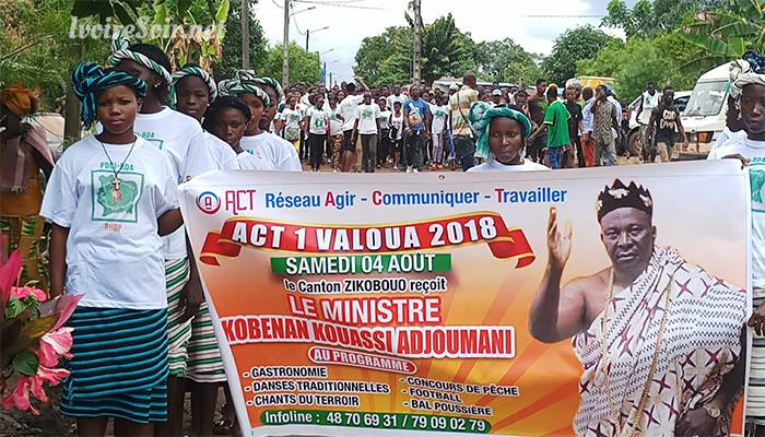 Le ministre Kobenan Kouassi Adjoumani, dans le canton Zikobouo, ce samedi 4 août 2018