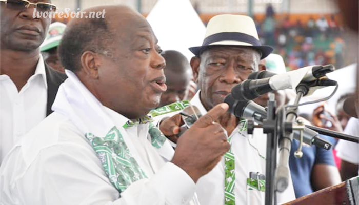 Charles Konan Banny au meeting du PDCI à Gagnoa le samedi 18 août 2018