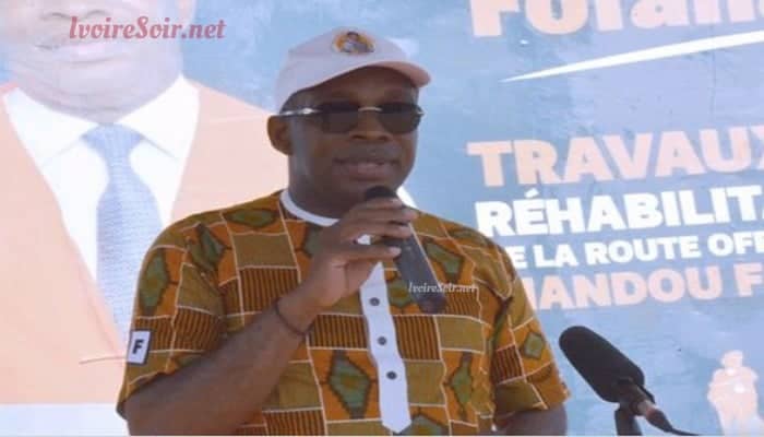 Siandou Fofana, au lancement des travaux de reprofilage à Port-Bouët, ce samedi 20 octobre 2018
