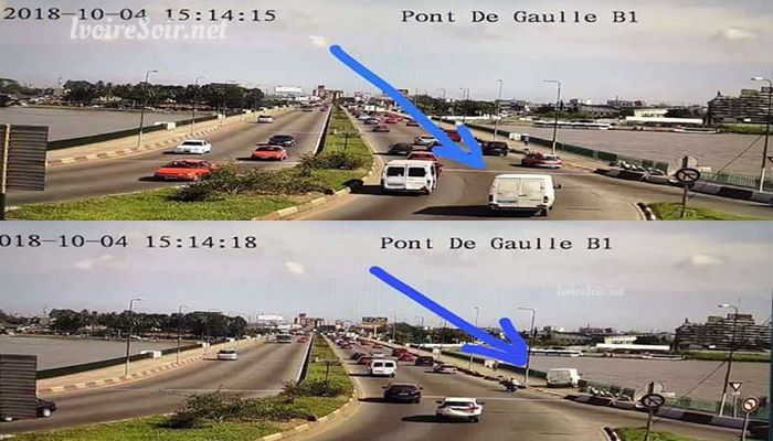 Accident Gbaka sur le pont Degaulle