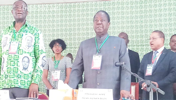 Henri Konan Bédié au bureau politique du PDCI à Daoukro lundi 8 octobre 2018