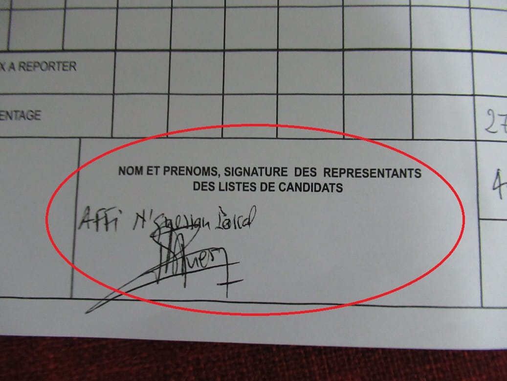 Dans le Moronou, des documents de la CEI qui devraient être consolidés par les trois candidats en lice, ont été signés par un seul candidat