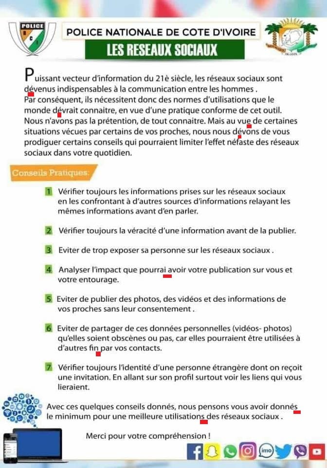 Les conseils pratiques de la police nationale