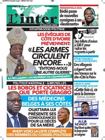 Revue de la presse ivoirienne du 24 juin 2019
