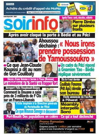 Revue de la presse ivoirienne du 03 juin 2019.