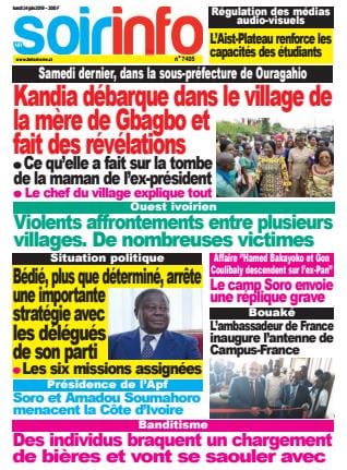 Revue de la presse ivoirienne du 24 juin 2019