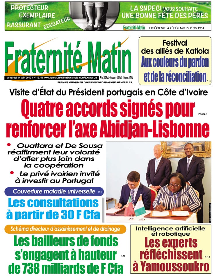 Revue presse ivoirienne 14 juin 2019