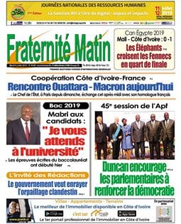 Fraternité Matin du 9 juillet 2019
