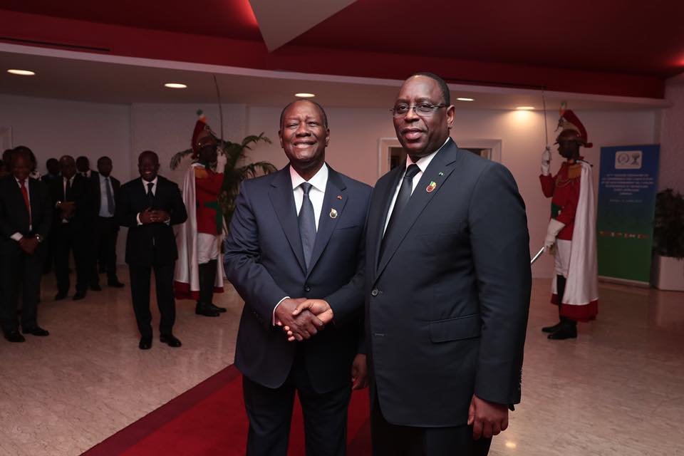Allassane et Macky Sall le 12 juillet 2019 à Abidjan