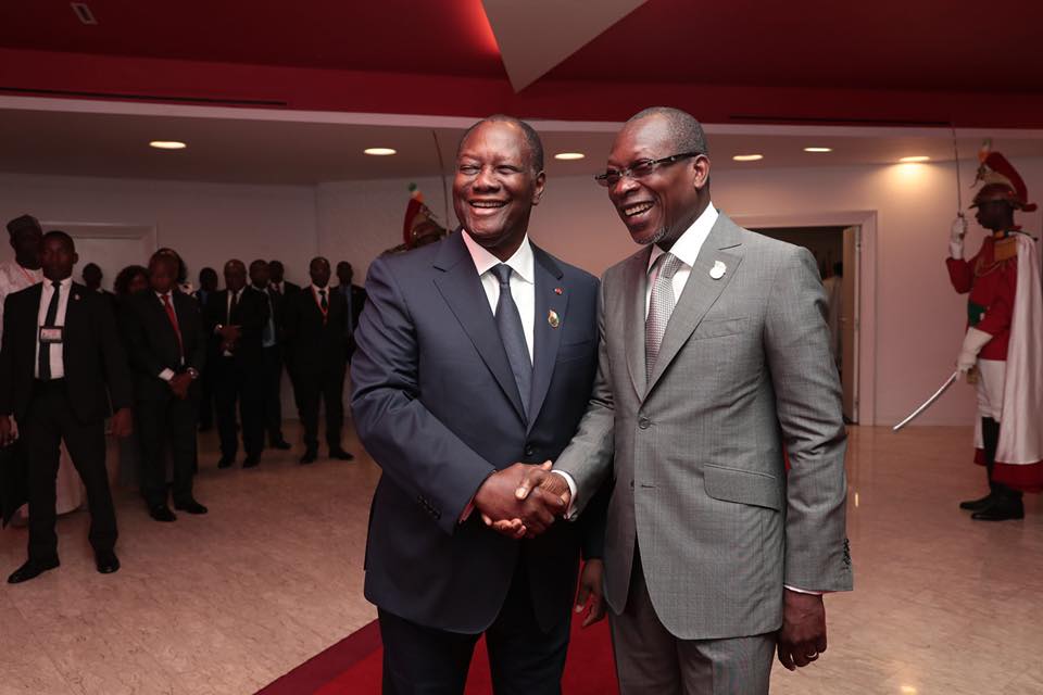 Allassane et Patrice Talon le 12 juillet 2019