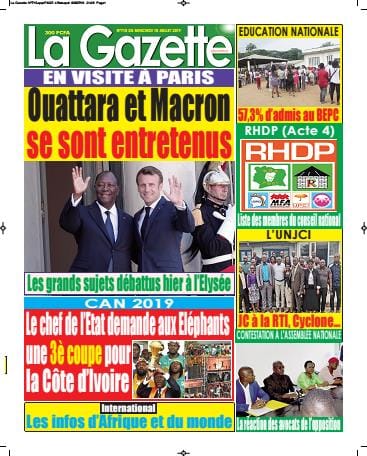 La Gazette du 10 juillet 2019