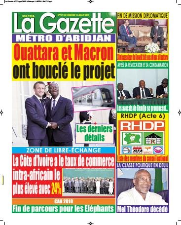 La Gazette du 12 juillet 2019