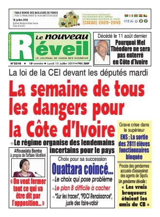 Le Nouveau Réveil du 15 juillet 2019