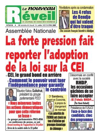 Le Nouveau Réveil du 16 juillet 2019