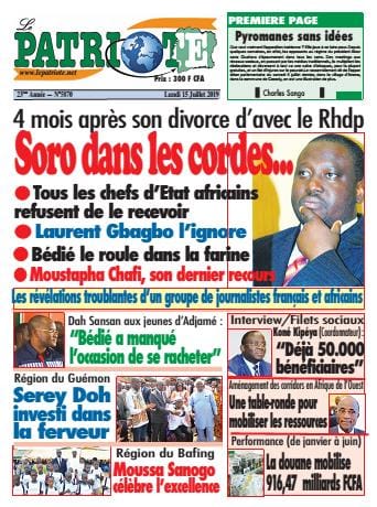 Le Patriote du 15 juillet 2019