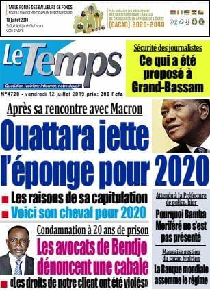 Le Temps du 12 juillet 2019