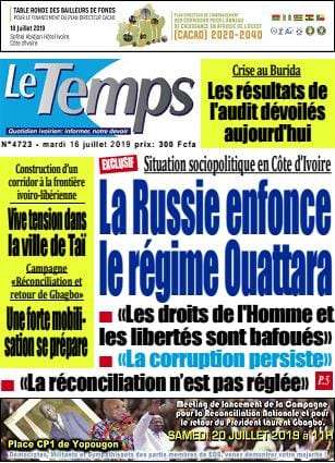 Le Temps du 16 juillet 2019