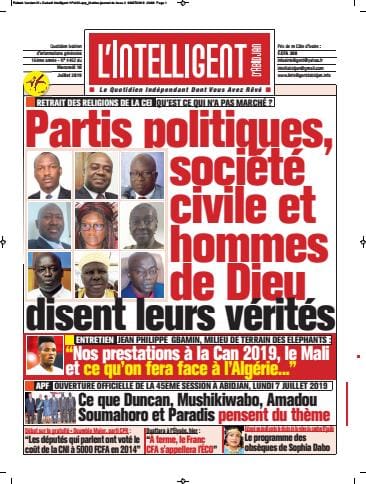 L'Intelligent d'Abidjan du 10 juillet 2019