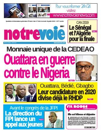 Notre Voie du 15 juillet 2019