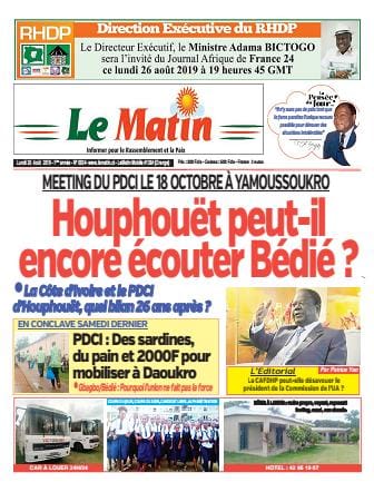 Le Matin du 26 août 2019