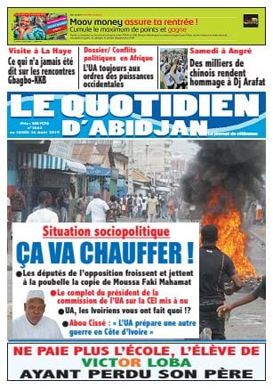 Le Quotidien d'Abidjan du 26 août 2019