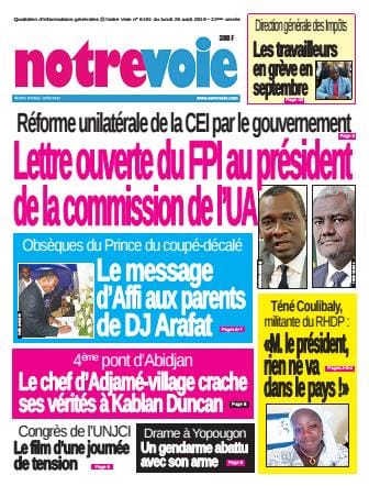 Notre Voie du 26 août 2019