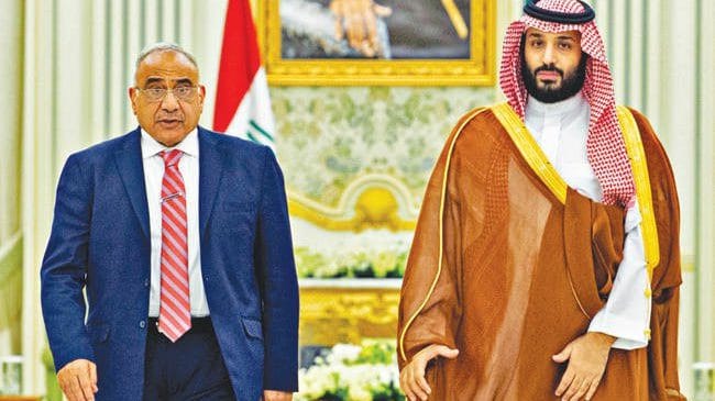 Mohammed Ben Salmane au téléphone avec Adel Abdel Mahdi