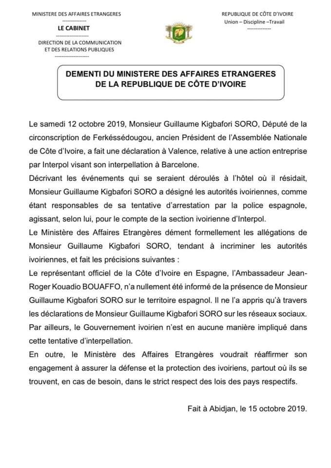 Amon Tanoh traite Soro de menteur
