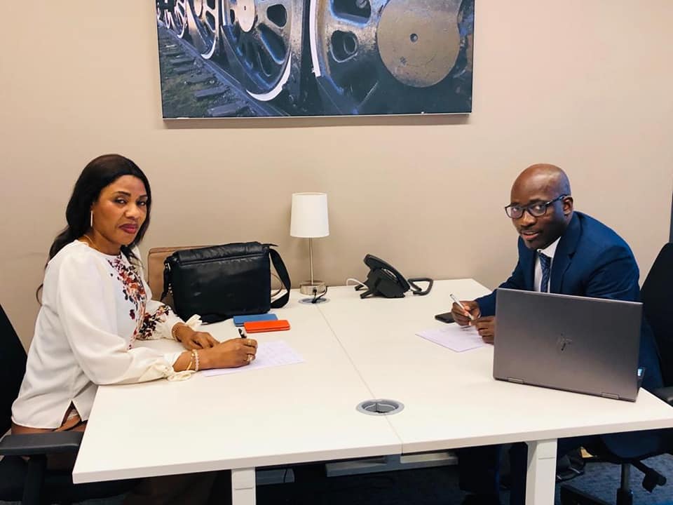 Affoussiata-Bamba Lamine, le dimanche 3 novembre 2019 avec Blé Goudé à La Haye, au Pays-Bas.