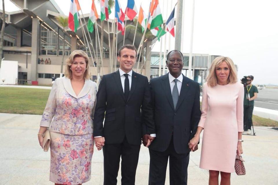 Emmanuel Macron et Alassane Ouattara