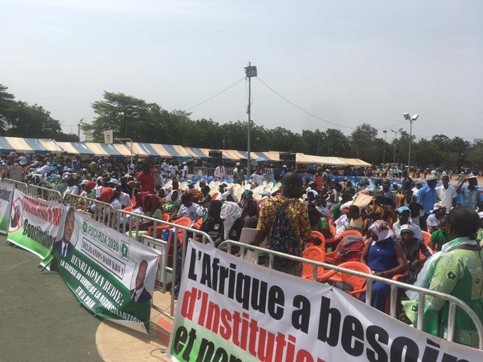 Meeting de l’opposition ivoirienne à Yamoussoukro ce 15 mars : des images de la mobilisation du FPI, de l’EDS, du PDCI, de LIDER…