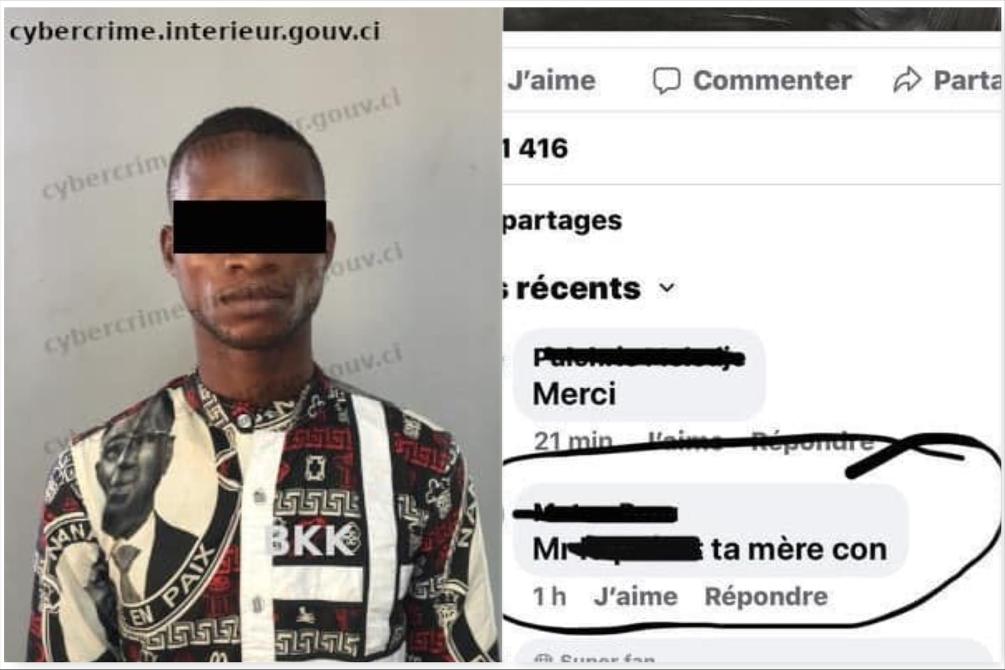 Côte d’Ivoire : il est arrêté pour injures sur internet, les faits