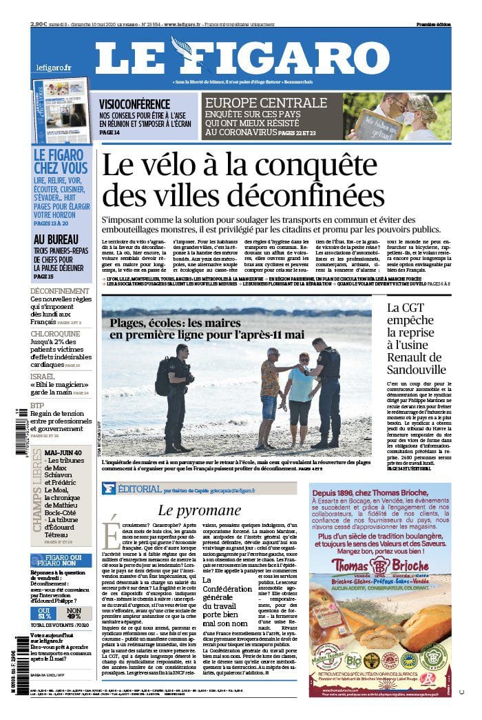 Revue de la presse française du 09 mai 2020