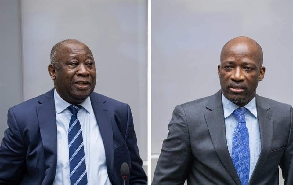 Laurent Gbagbo et Charles Blé Goudé lors du procès à la CPI