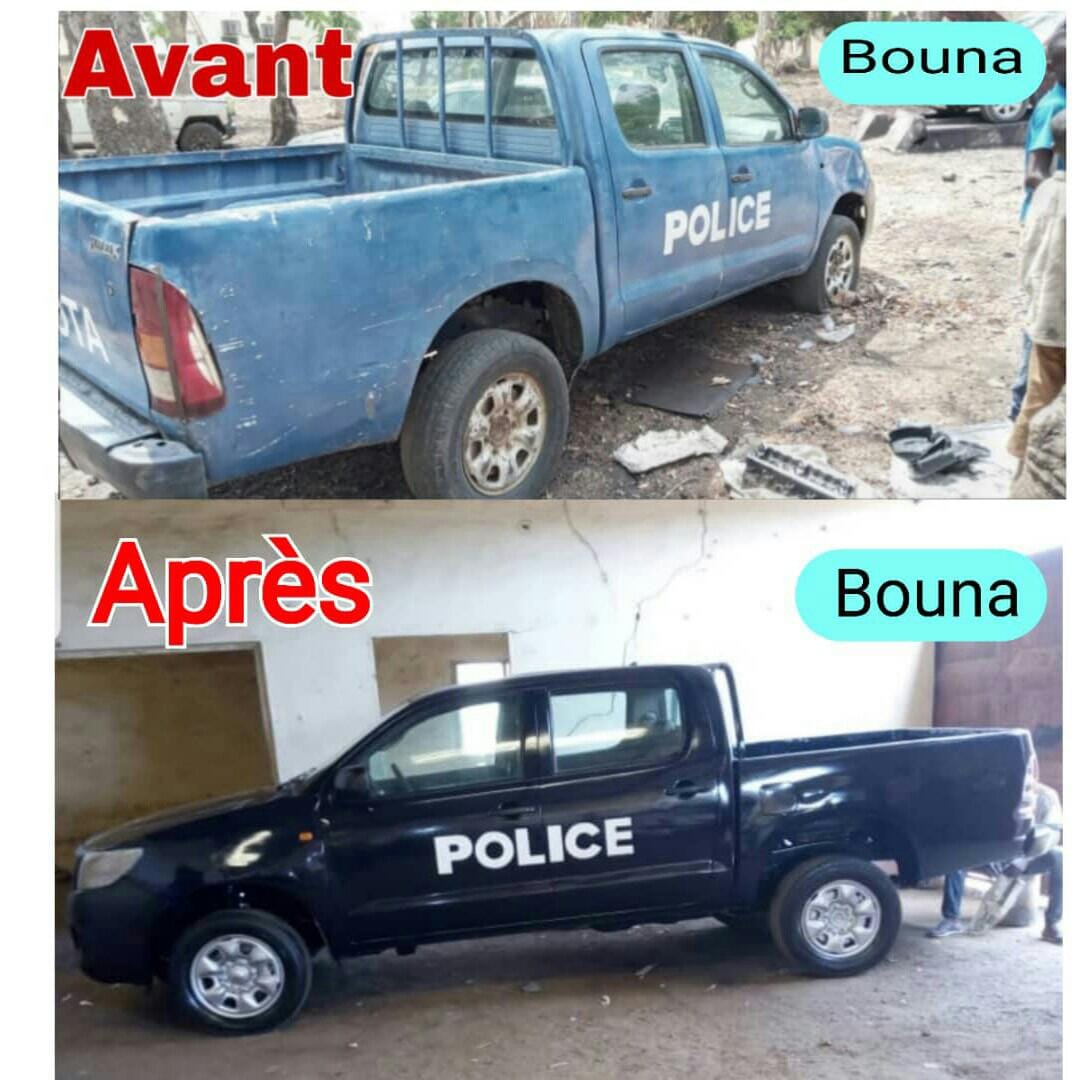Une association de jeunesse remet en état un véhicule de la police de Bouna – Actualité ivoirienne 26/06/2020