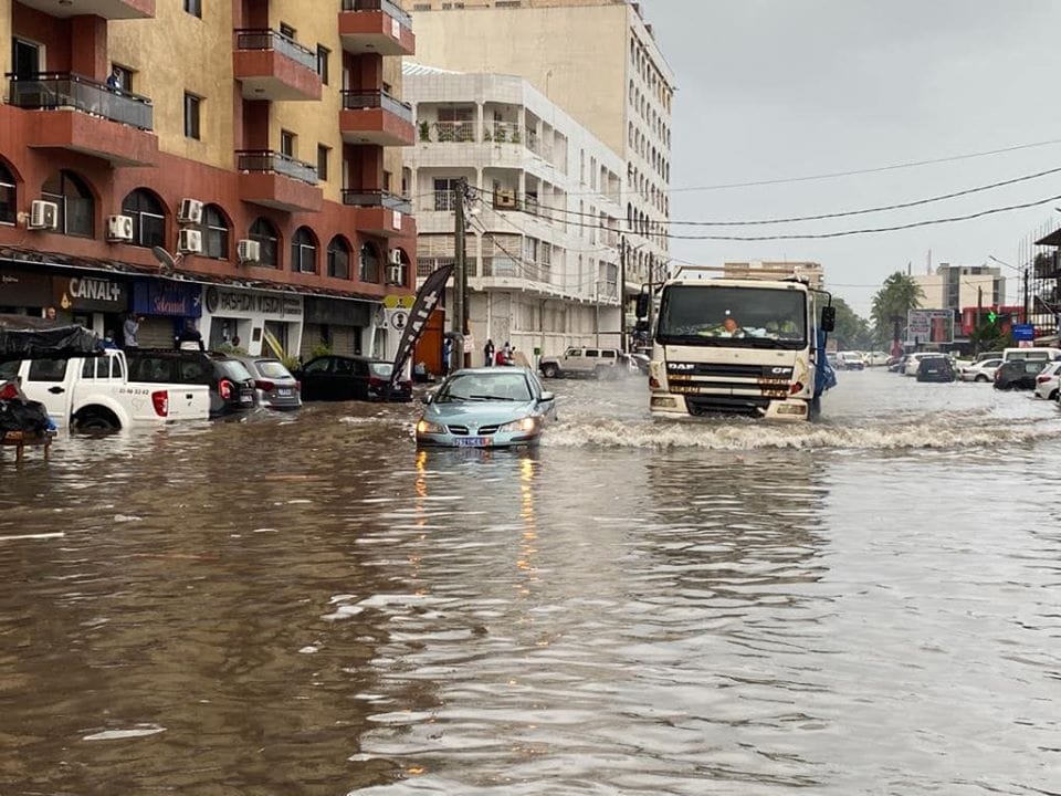 Inondation à Abidjan, Côte d'Ivoire en juin 2020