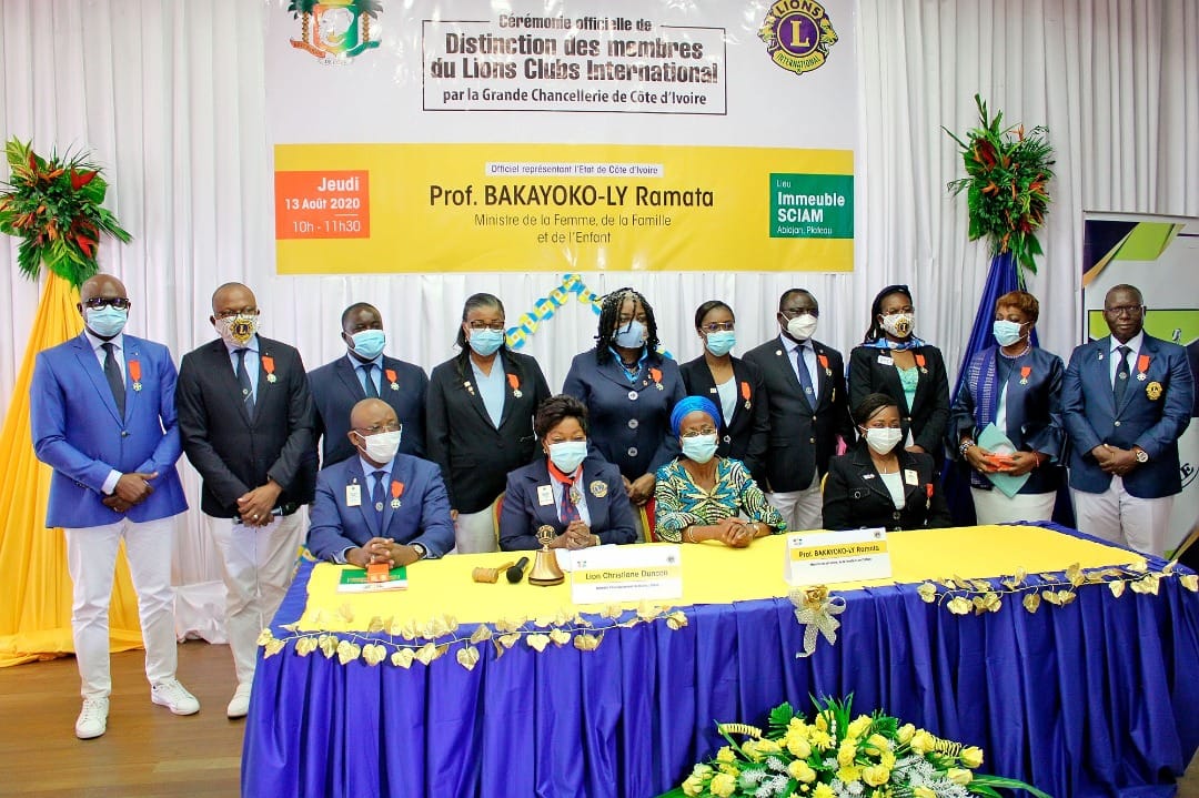 Des membres du Lions Club international décorés par la ministre Bakayoko-Ly Ramata