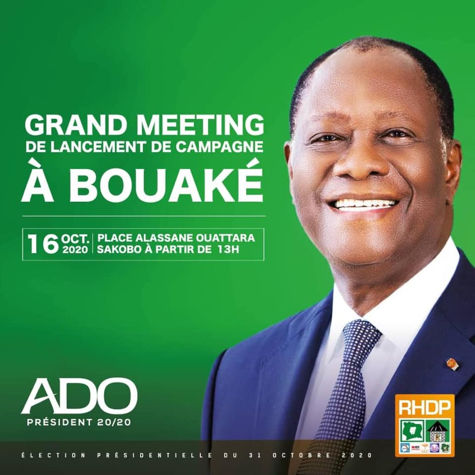 Meeting de lancement de campagne à Bouaké: Ouattara donne le top départ ce vendredi