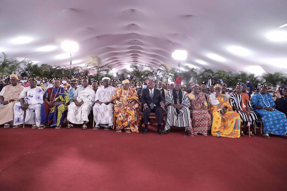 Ouattara et la Chambre Nationale des Rois et Chefs Traditionnels