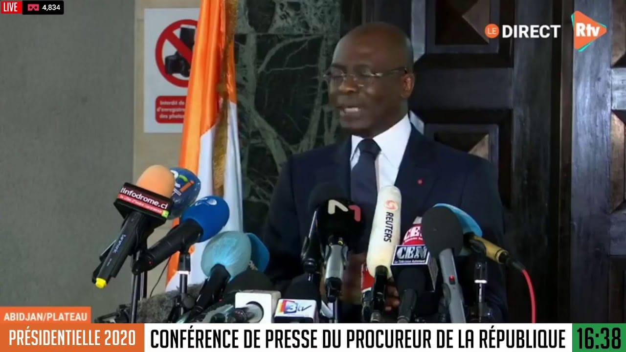 Affaire CNT : suivez la conférence de presse du Procureur Adou Richard, quel sort réserve-t-il à Bédié, Affi… ?