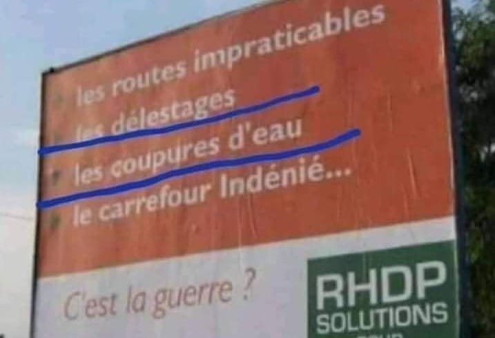 Délestage, pénurie d’eau : Un cadre de l’opposition parle à Ouattara : « RHDP solution, c’est la guerre ? »